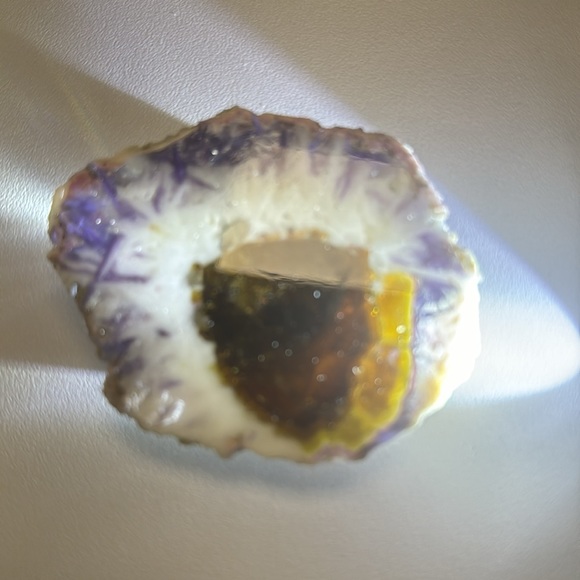 Large Golden Tourmaline Slice with Lepidolite, Feldspar and Quartz. - Picture 6 of 9